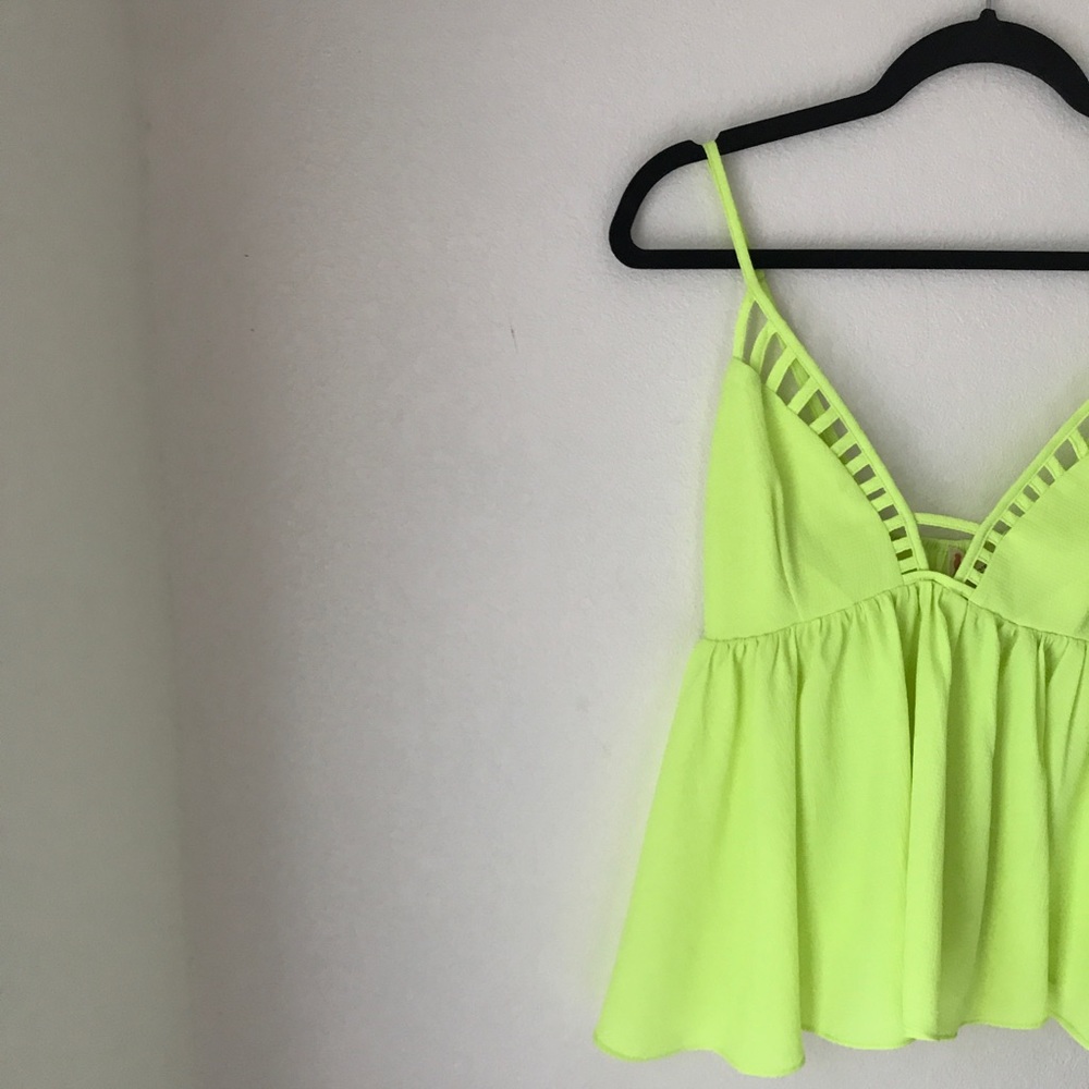 Neon Lime Statement Top - Picture 2 of 4